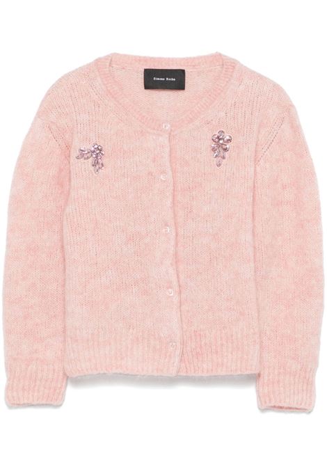 Cardigan con cristalli in rosa Simone Rocha - donna SIMONE ROCHA | Maglie | MIMK2TB0657RSLT